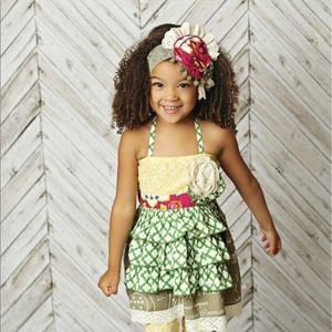 Mustard Pie Rigby Apron Top in Magenta Sunrise